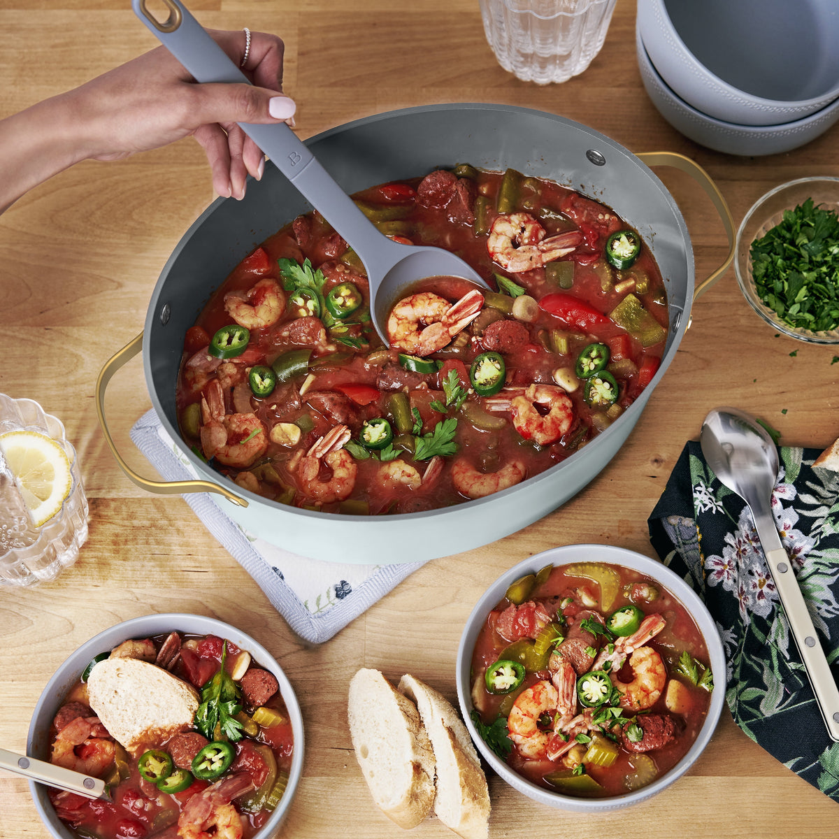 Beautiful 10 in 1, 6 Qt Electric Multi-Cooker, Thyme Green by Drew Barrymore