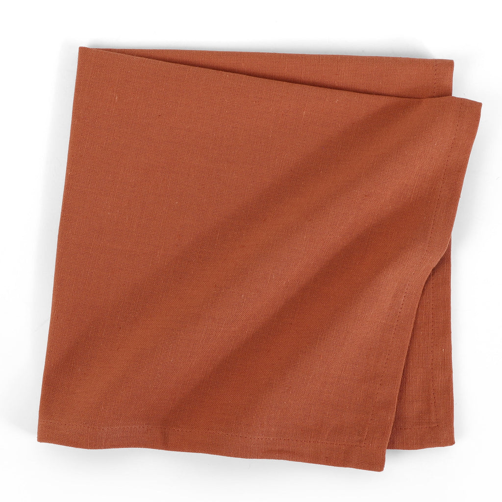 Fingercraft Cloth Napkin, Solid Color Cotton Linen Blend Table Napkins, Soft and Absorbent Fabric, Set of 12, Blush Pink
