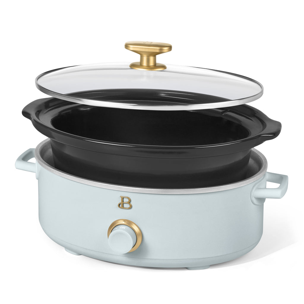 Beautiful 2.5 Qt Dip and Serve Manual Slow Cooker, Chocolate by Drew Barrymore