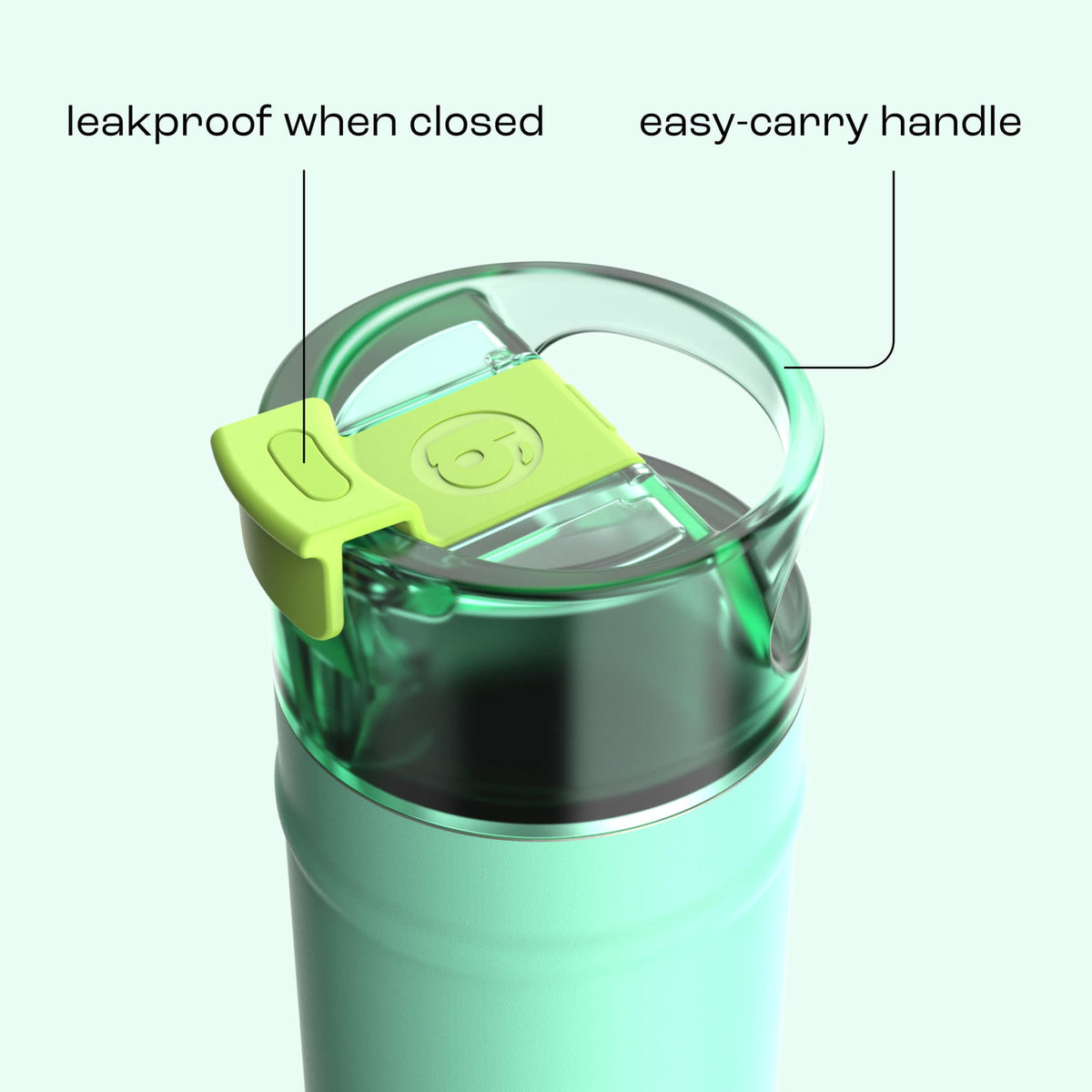 Bubba 18oz DualSip Insulated Stainless Steel Water Bottle with Straw & Sip Lid, Tropical Eclipse Mint/Green