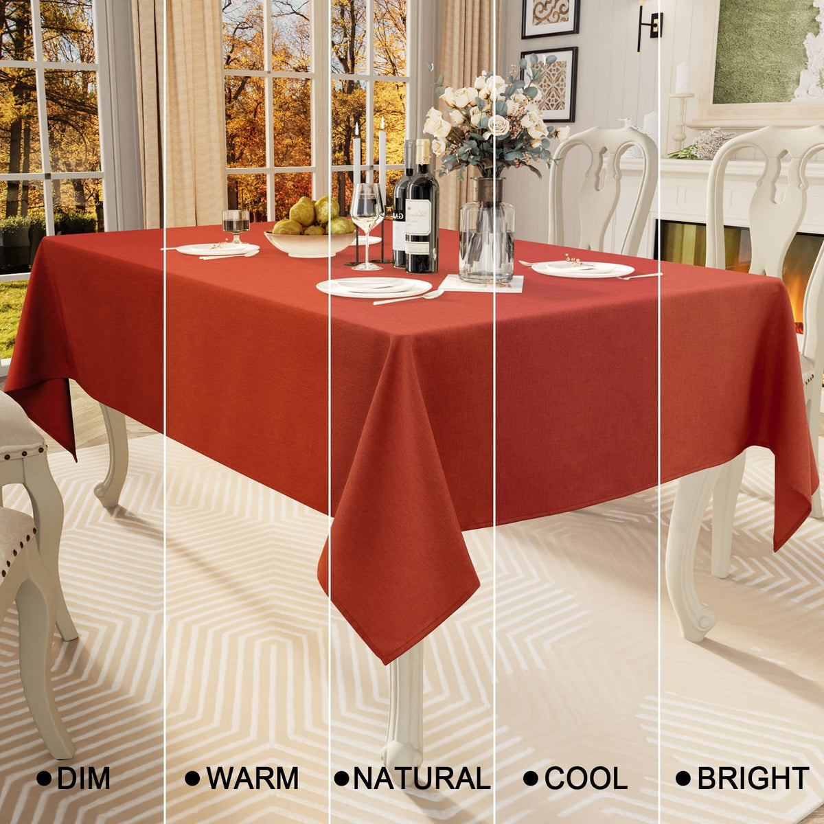 decorUhome Linen Rectangle Tablecloth 52x70 inch, Stain and Wrinkle Resistant Washable Table Cloth, Decorative Waterproof Fabric Table Cover for Dining Party, Sage Green