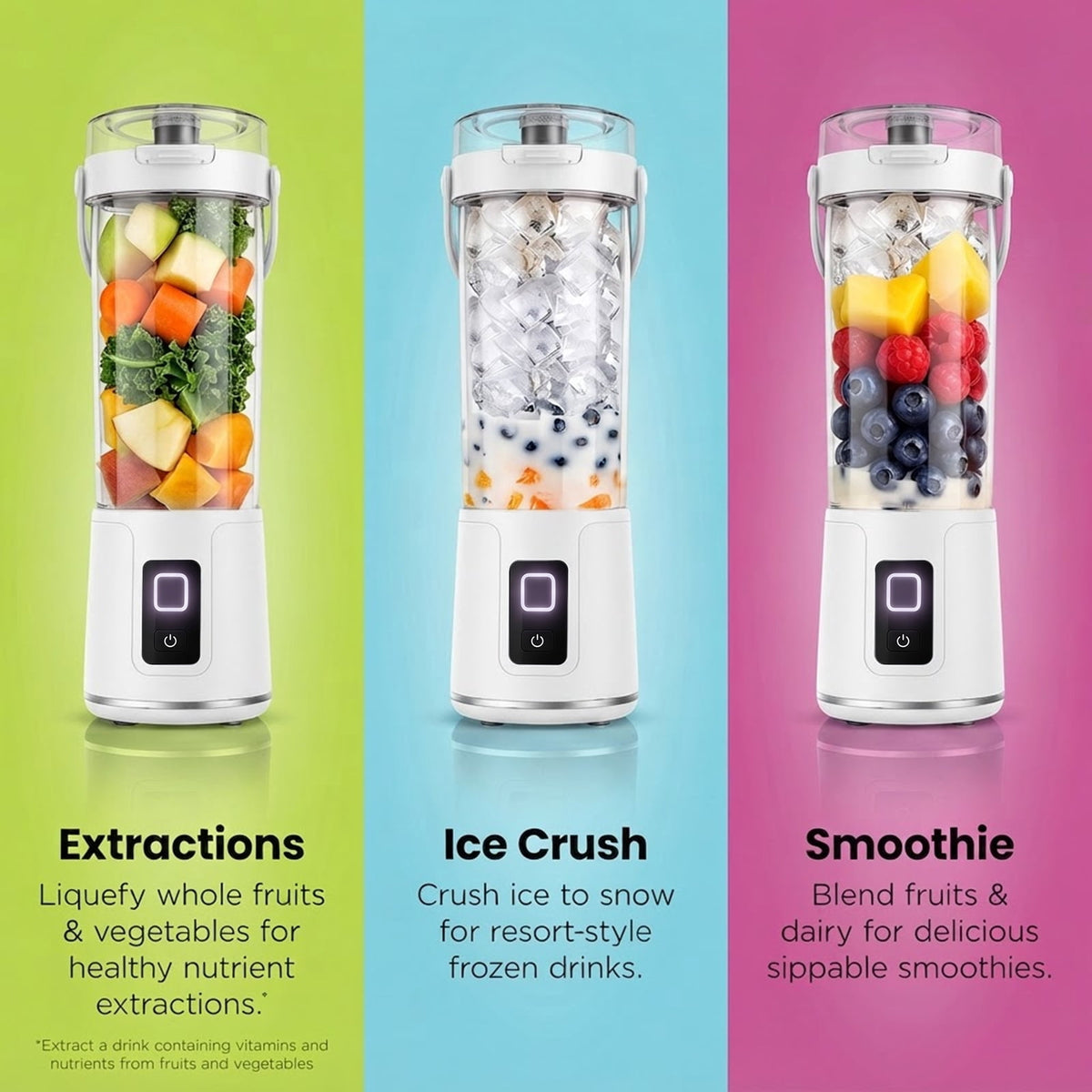 NUBILY Blast Portable Blender, Cordless, 20oz. Vessel, Personal Blender-for Shakes & Smoothies, BPA Free, Leakproof-Lid & Sip Spout, USB-C Rechargeable, Dishwasher Safe Parts, Grey