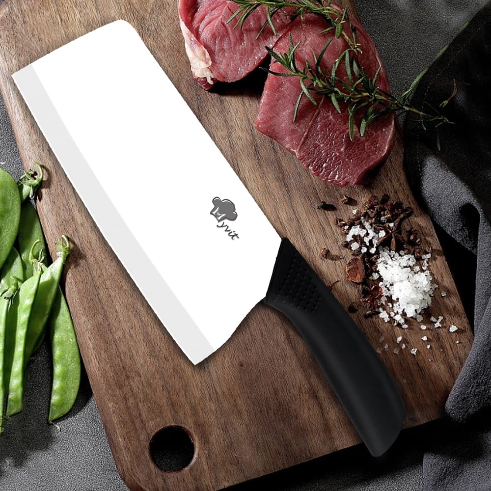 Ceramic Knife 7" Rustproof Vegetable Cleaver Knife Nakiri Lightweight Kitchen Paring Knife with Cover Chopping Knife Slicing Cutter