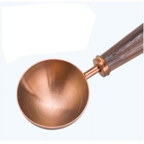 Easyworkz Retro Stainless Steel Coffee Scoop with Walnut Handle 10g / 1 Tbsp Coffee Measuring Spoon, Rose Gold