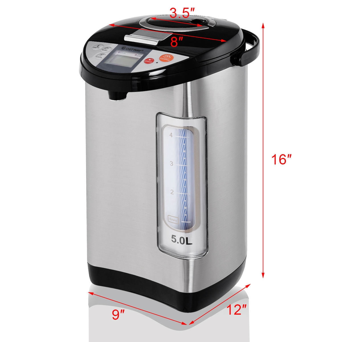 Costway 5-Liter LCD Water Boiler and Warmer Electric Hot Pot Kettle Hot Water Dispenser