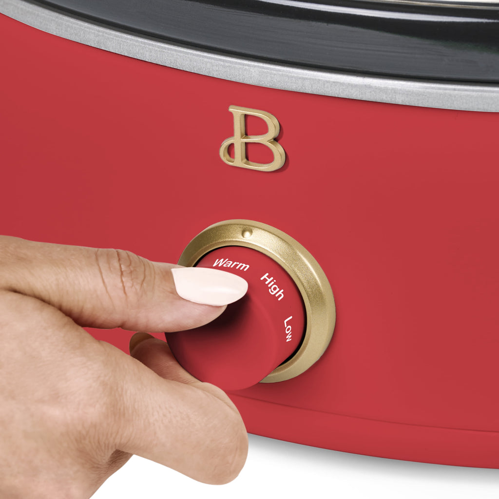 Beautiful 2.5 Qt Dip and Serve Manual Slow Cooker, Chocolate by Drew Barrymore