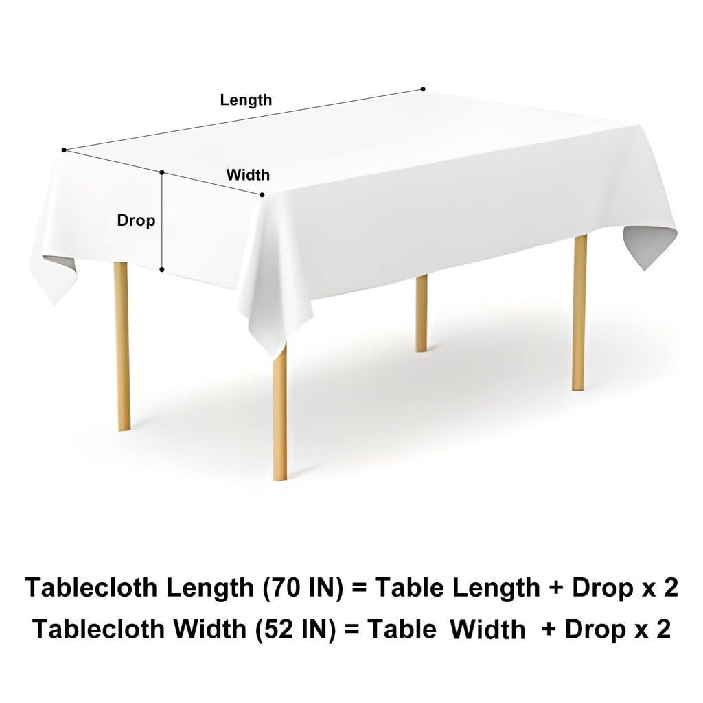 decorUhome Rectangle Tablecloth, Waterproof Vinyl Flannel Backed Table Cloth, Buffalo Wipeable Plastic Table Cover for Kitchen and Outdoor, Black and White, 60" x 84"