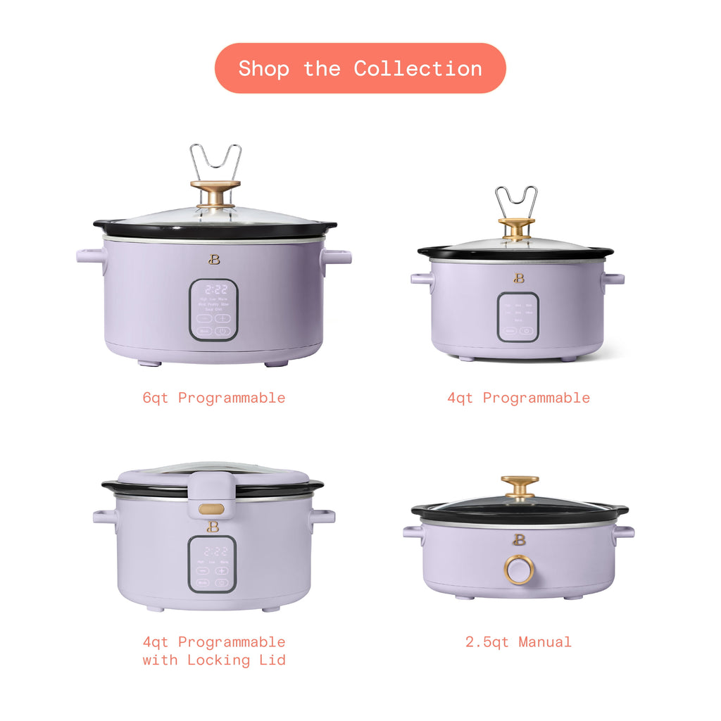 Beautiful 2.5 Qt Dip and Serve Manual Slow Cooker, Chocolate by Drew Barrymore
