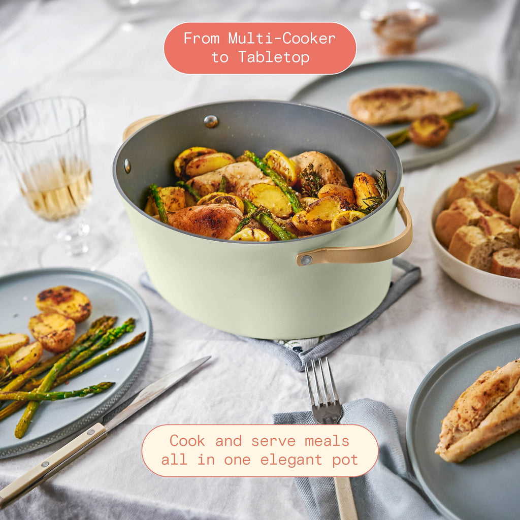 Beautiful 10 in 1, 6 Qt Electric Multi-Cooker, Thyme Green by Drew Barrymore