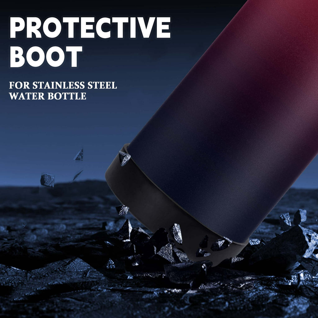 64 oz Water Bottle with Straw & Spout Lids - Half Gallon Insulated Water Bottle,Wide Mouth Metal Canteen Thermo Flask,Leak-proof Water Jug,Black