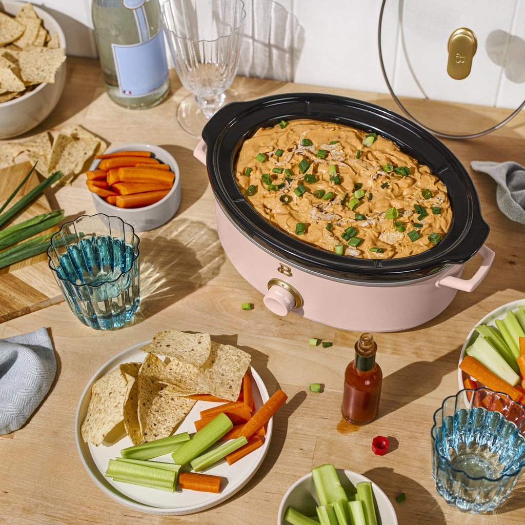Beautiful 2.5 Qt Dip and Serve Manual Slow Cooker, Chocolate by Drew Barrymore