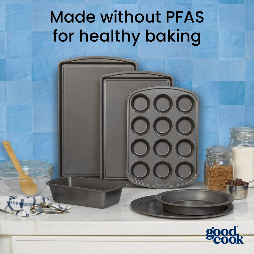 GoodCook 15” x 10.5” Nonstick Carbon Steel Baking Pan & Raised Wire Rack