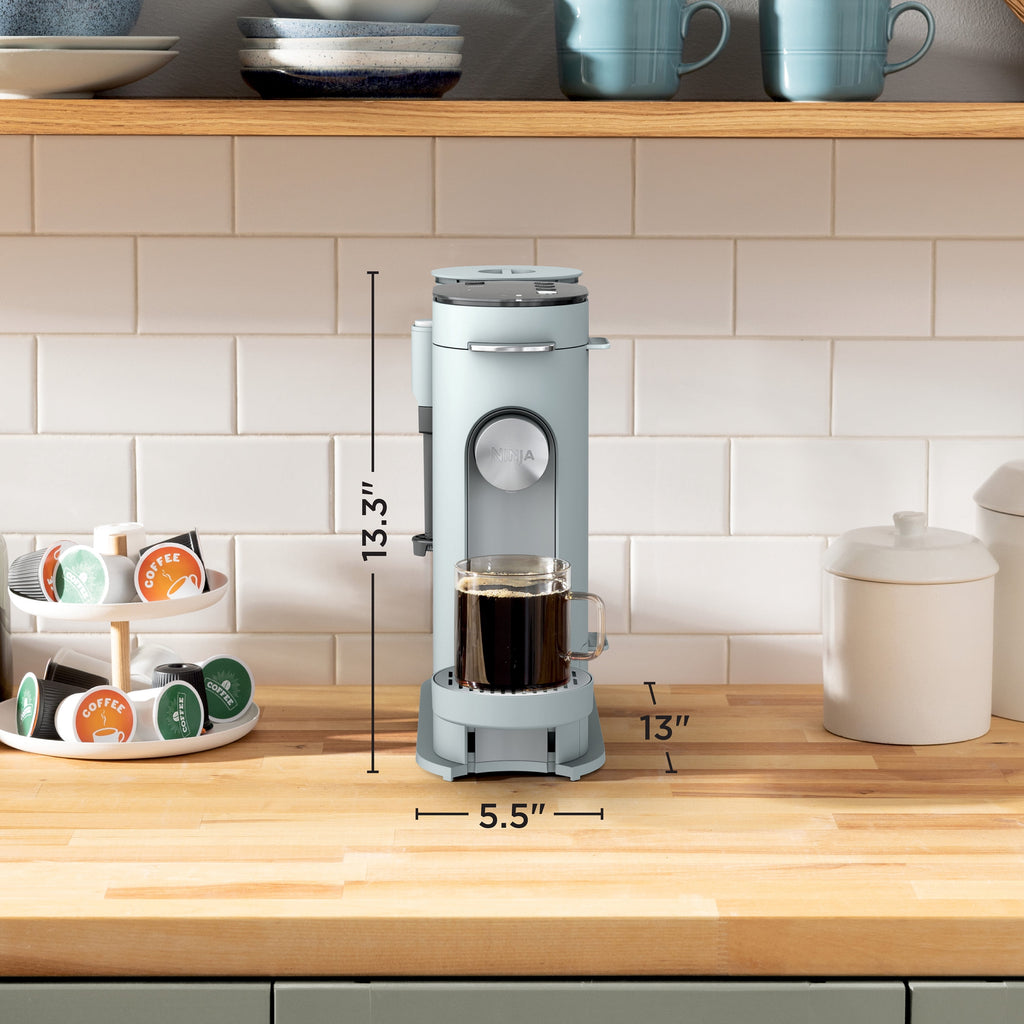 Ninja Pods & Grounds Specialty Single-Serve Coffee Maker, K-Cup Pod Compatible, Built-In Milk Frother, PB051SG, Sage Green