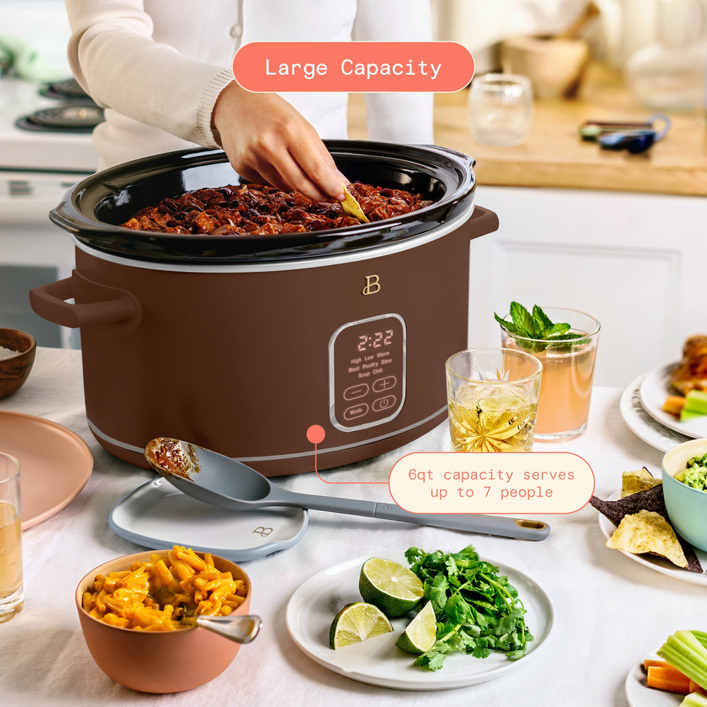 Beautiful 6 Qt Programmable Slow Cooker, Thyme Green by Drew Barrymore