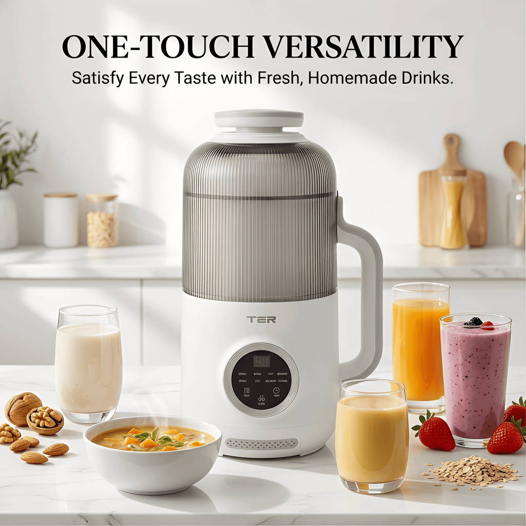 40 oz Nut Milk Maker Machine, 10-in-1 Automatic Soy Milk Maker for Almond, Oat & Soy Milk, Plant-Based Milk Maker with Delay Start, Keep Warm, Self Cleaning & Boil Water