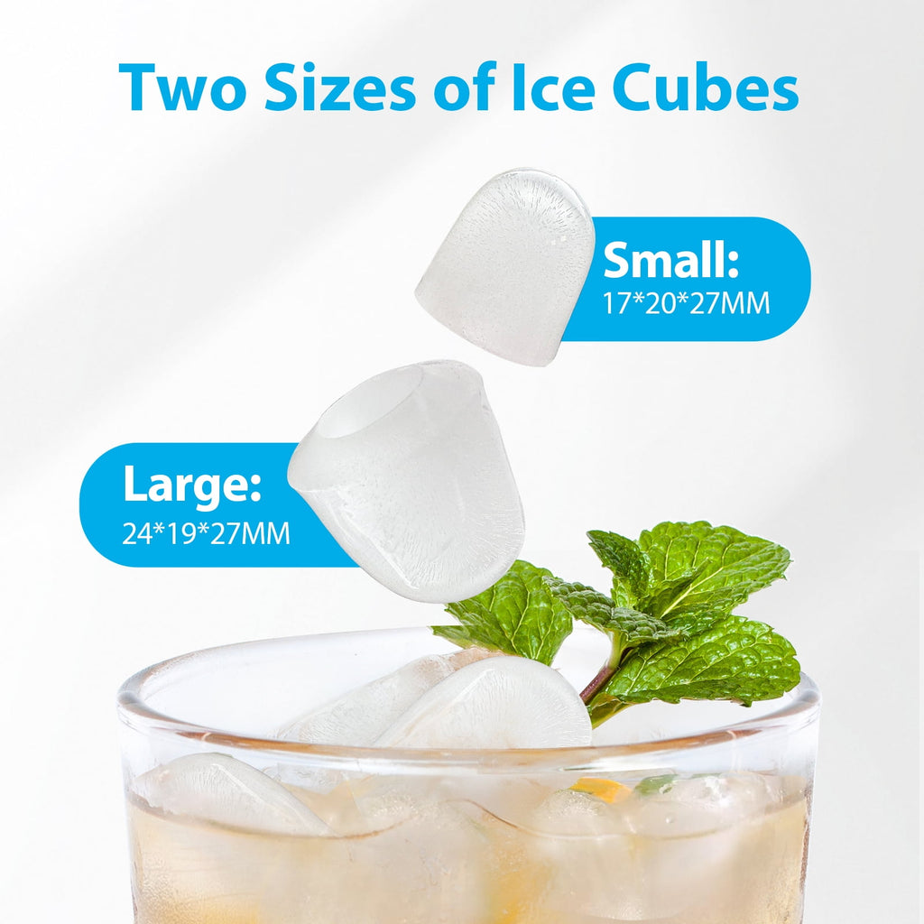 Aeitto Bullet Ice Maker Countertop, 26lbs in 24Hrs, Portable Ice Maker Machine with Self-Cleaning Function,Selectable Ice Size,Ice Machine for Home/Kitchen/Bar,White