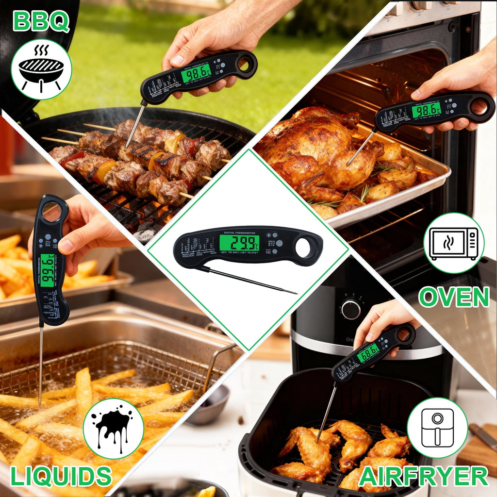 AGCAN Digital Meat Thermometer Instant Read Food Thermometers for BBQ Grilling Cooking