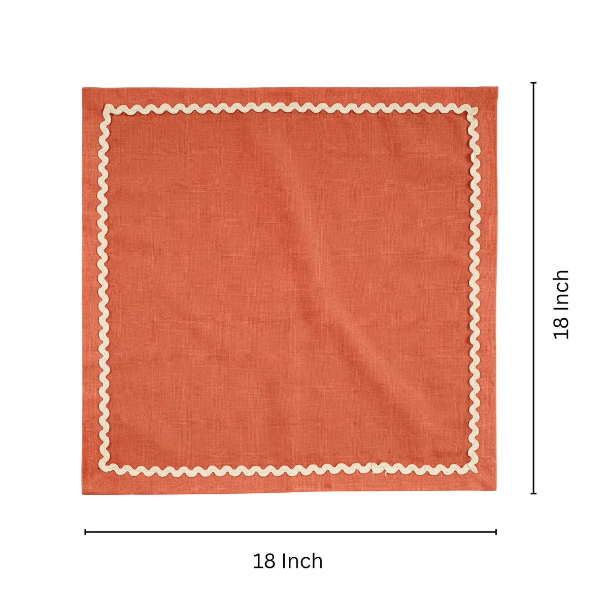 Fingercraft Cloth Napkin, Soft Quality Cotton Linen Blend Fabric, Dinner Napkins with Premium White Lace, 6 Pack, 20”x20” Aqua
