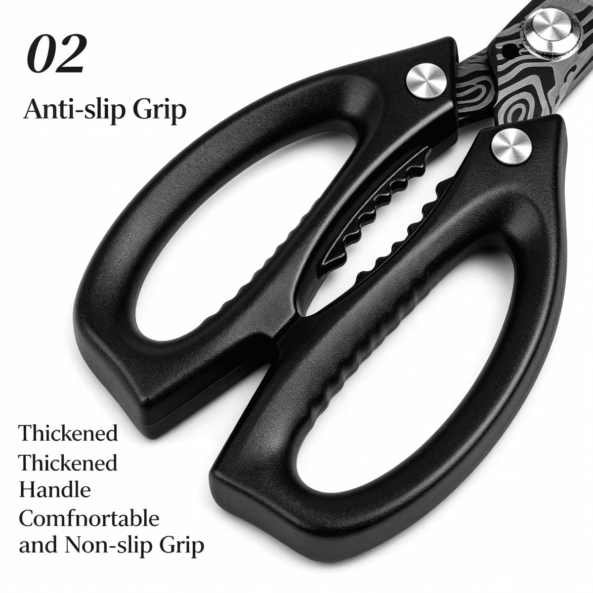 Plys Kitchen Shears Heavy Duty All-Purpose Stainless Steel Dishwasher Safe