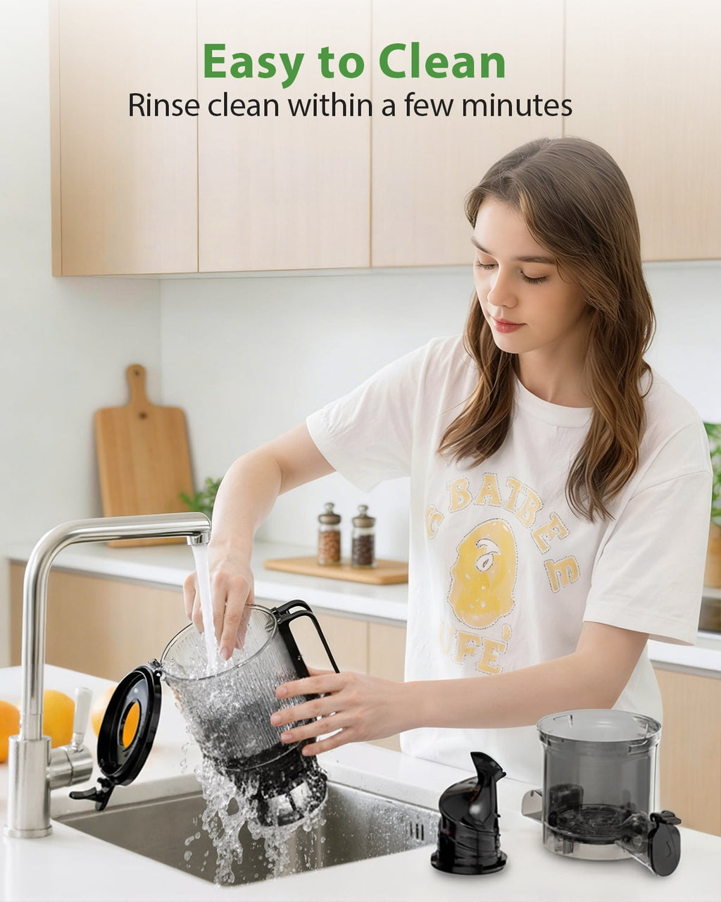 Juicer Machine with 4.35" Wide Mouth, Aeitto Cold Press Juicer Machine for Fruits and Vegetables, Slow Masticating Juicer Whole Fruit Juice Maker, High Juice Yield, Easy to Clean with Brush, Coal