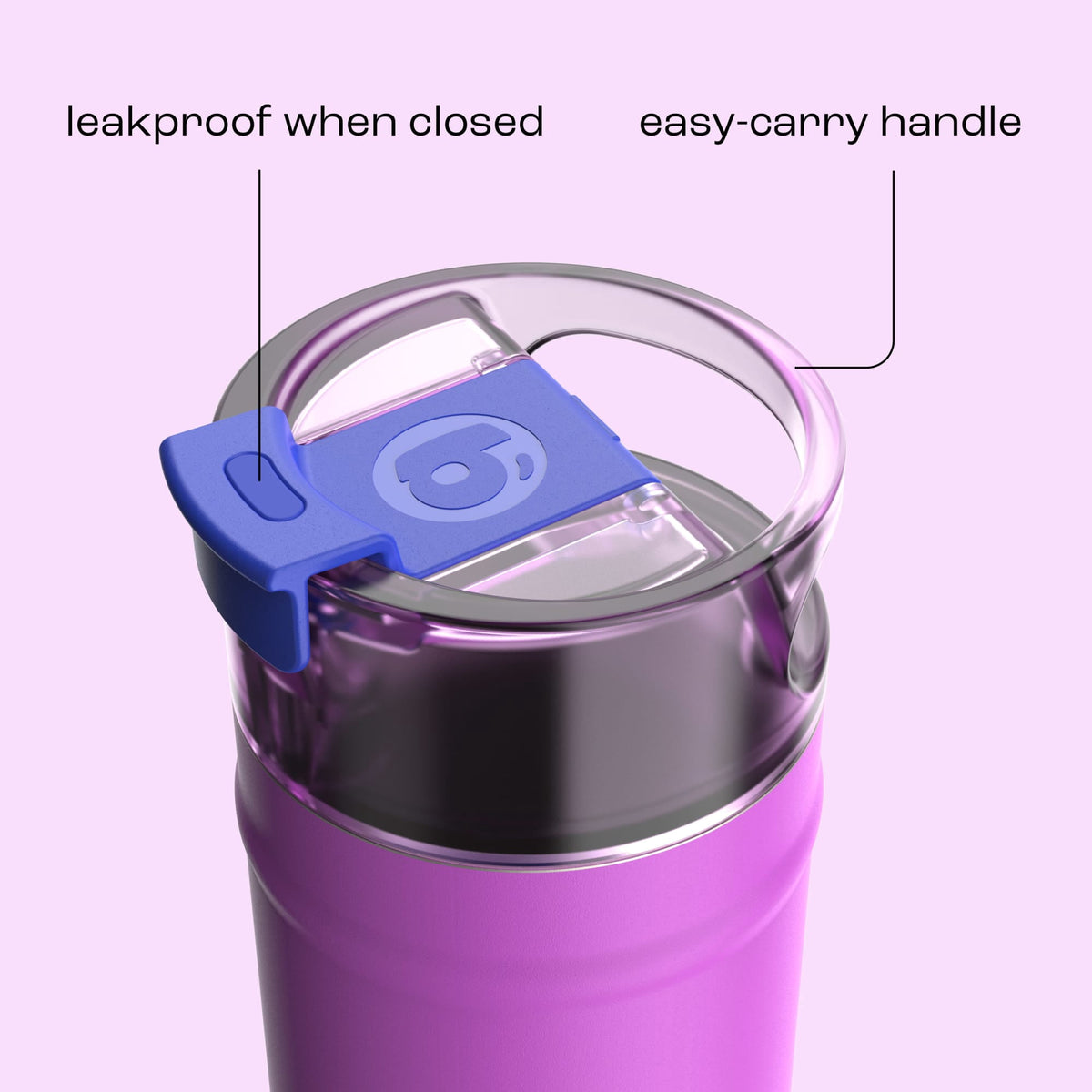 Bubba 32oz DualSip Insulated Stainless Steel Water Bottle with Straw & Sip Lid, Moodbooster Purple/Blue