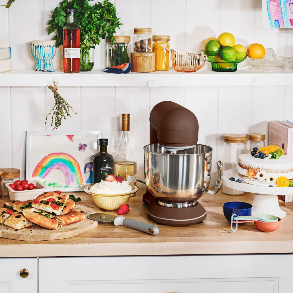 Beautiful 5.3 Qt Stand Mixer, Lightweight & Powerful with Tilt-Head, Chocolate by Drew Barrymore