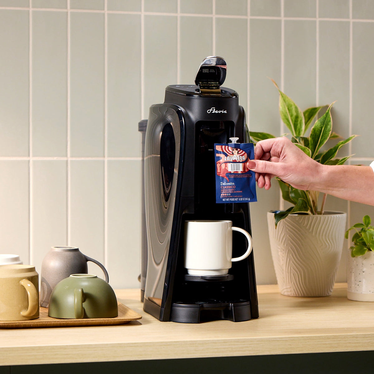 Flavia Aroma Brewer - Coffee Machine, Makes Coffee, Lattes, Tea, and other Hot or Iced Beverages with Single-Serve Freshpacks, Multiple Brew Sizes, Grey