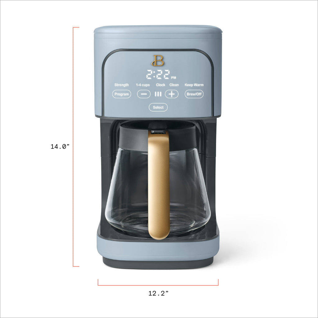 Beautiful 12 cup Programmable Coffee Maker, Thyme Green by Drew Barrymore