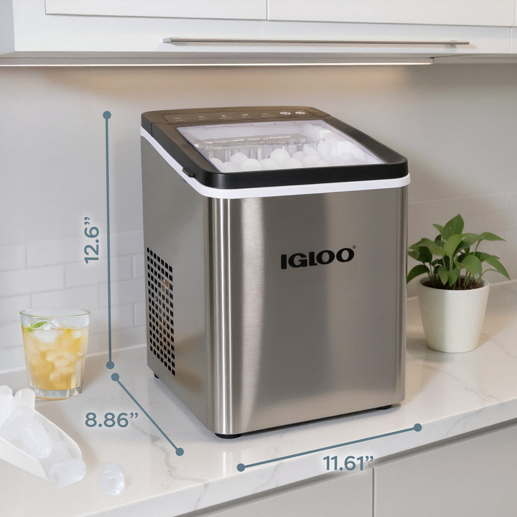 Igloo 26 lb. Automatic Portable Countertop Ice Maker Machine, White