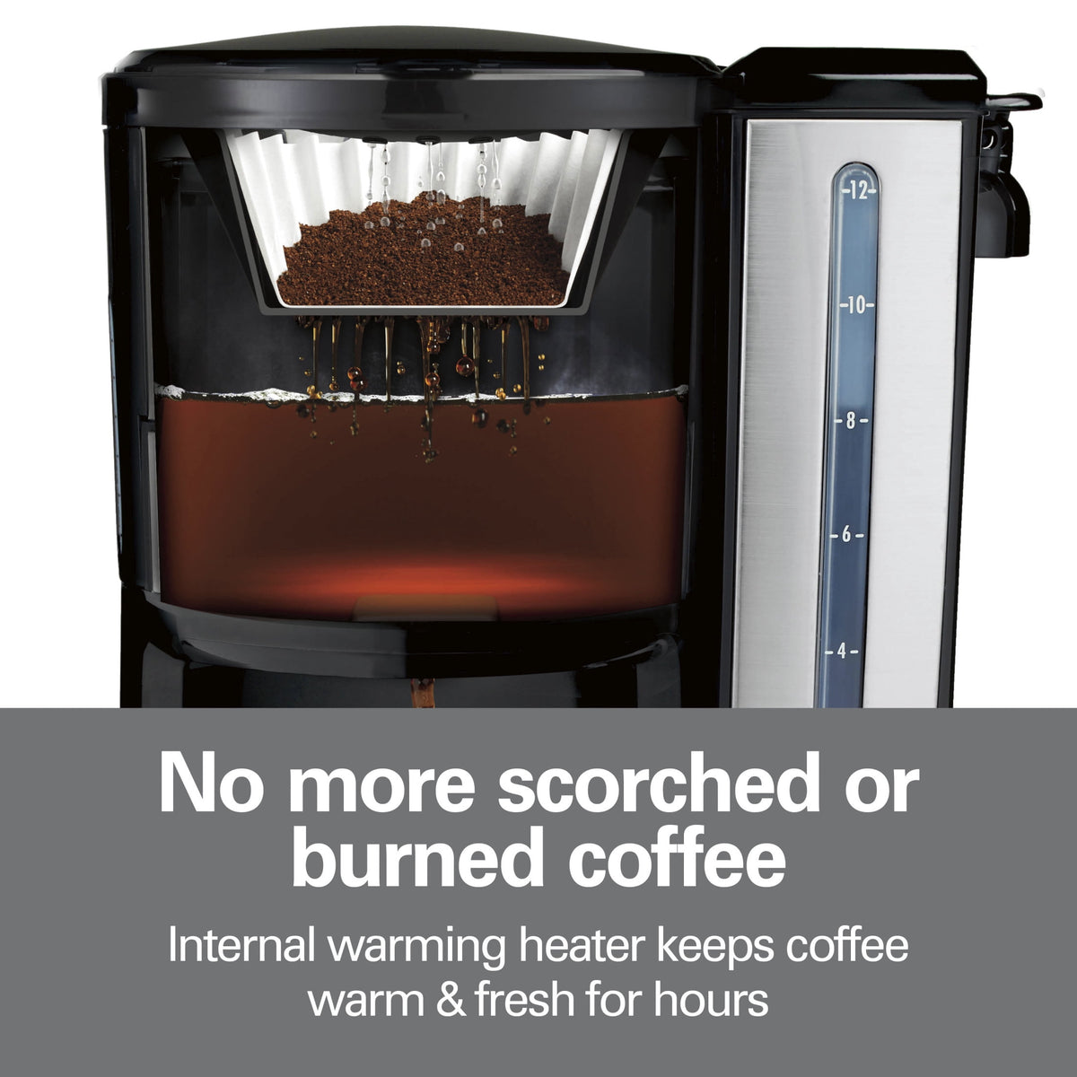 Hamilton Beach 12-Cup Programmable Drip Coffee Maker Machine, Dispensing Coffee Pot, Cafetera, Black