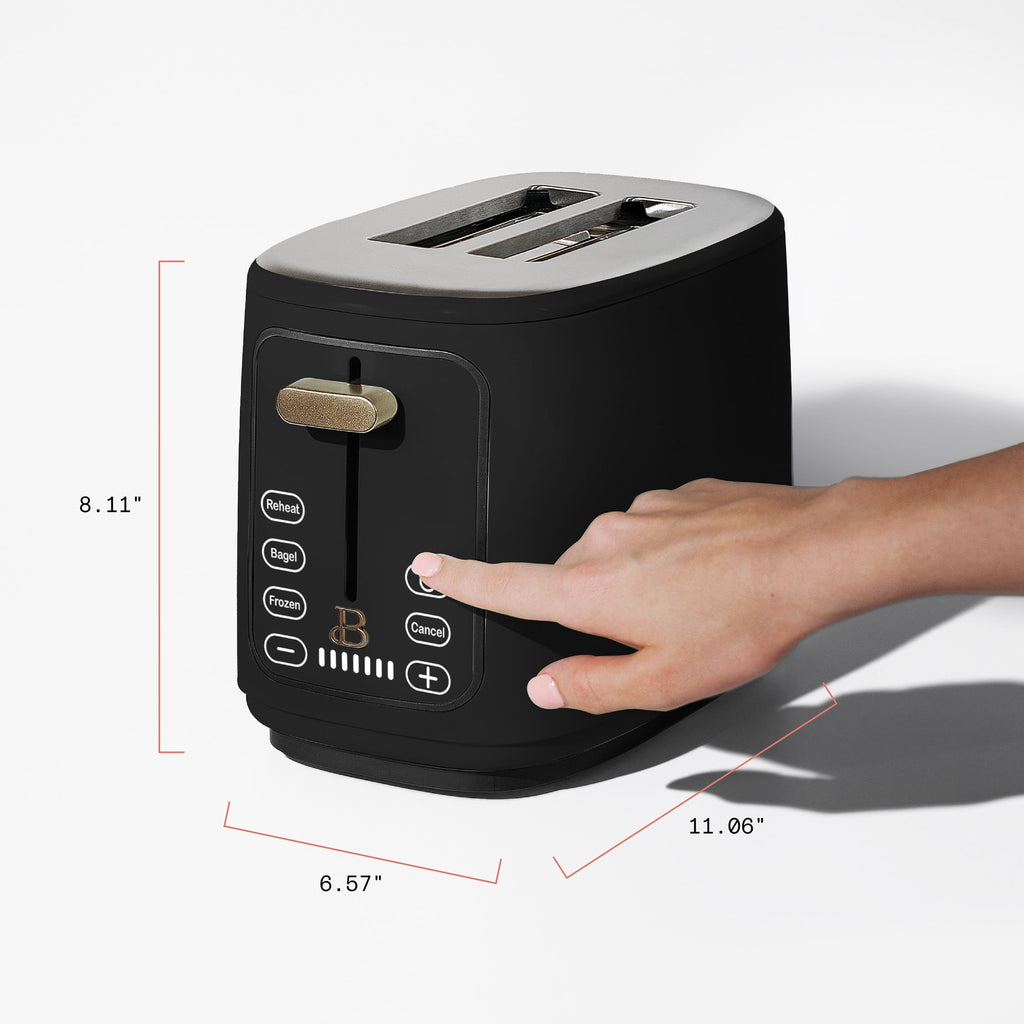 Beautiful 2 Slice Toaster with Touch-Activated Display, Thyme Green by Drew Barrymore