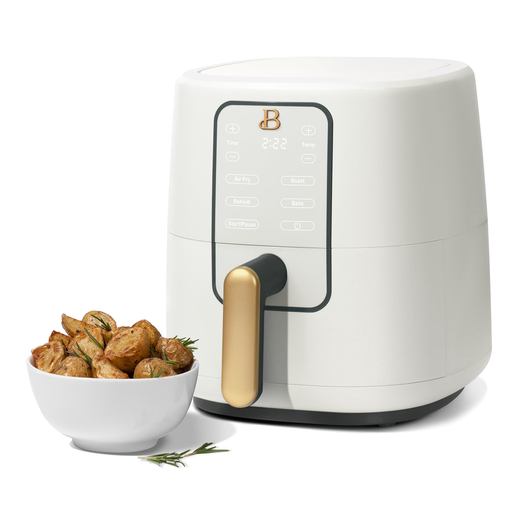 Beautiful 3 Qt Air Fryer with TurboCrisp Technology, EverGood Non-Toxic Ceramic Nonstick Coating, Chocolate by Drew Barrymore