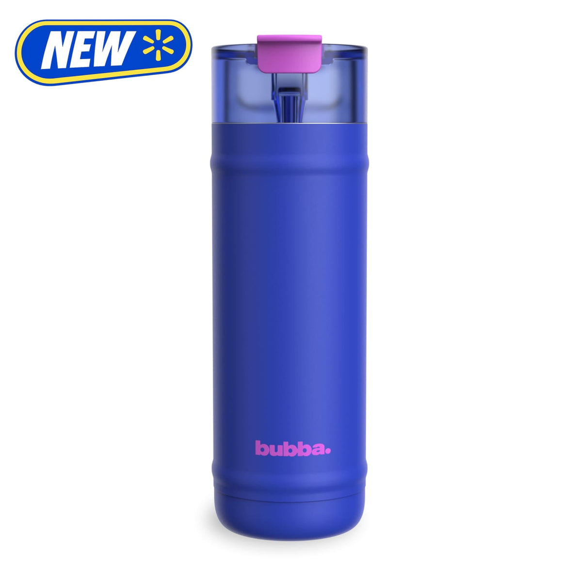Bubba 32oz DualSip Insulated Stainless Steel Water Bottle with Straw & Sip Lid, Moodbooster Purple/Blue