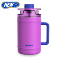 Bubba 52oz DualSip Insulated Stainless Steel Water Keg with Built-In Straw and Drink Opening and Side Handle, Moodbooster Purple/Blue