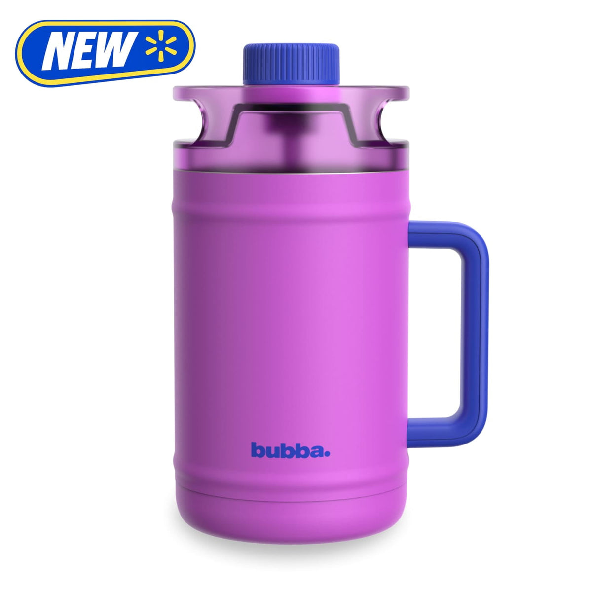 Bubba 52oz DualSip Insulated Stainless Steel Water Keg with Built-In Straw and Drink Opening and Side Handle, Moodbooster Purple/Blue