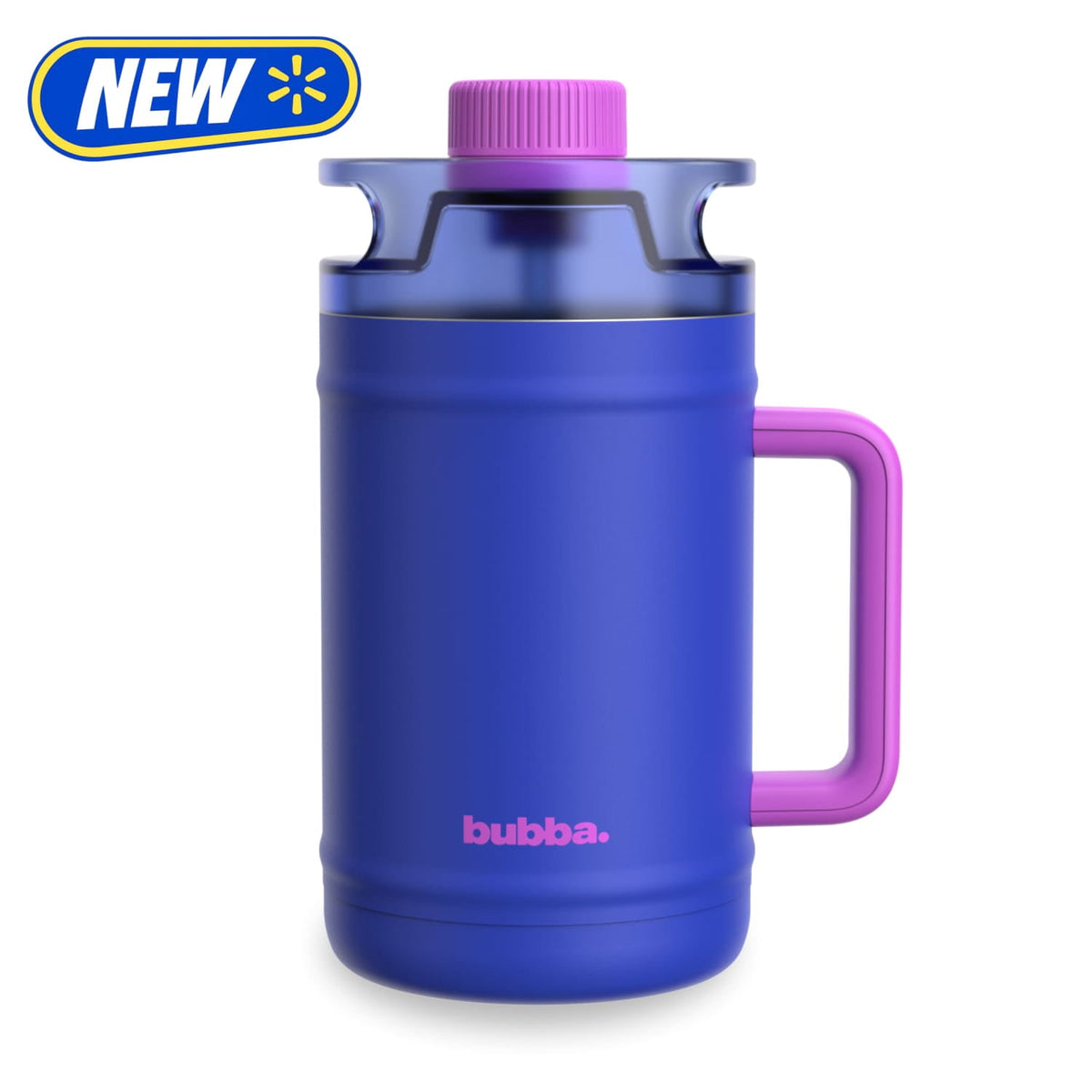 Bubba 52oz DualSip Insulated Stainless Steel Water Keg with Built-In Straw and Drink Opening and Side Handle, Moodbooster Purple/Blue