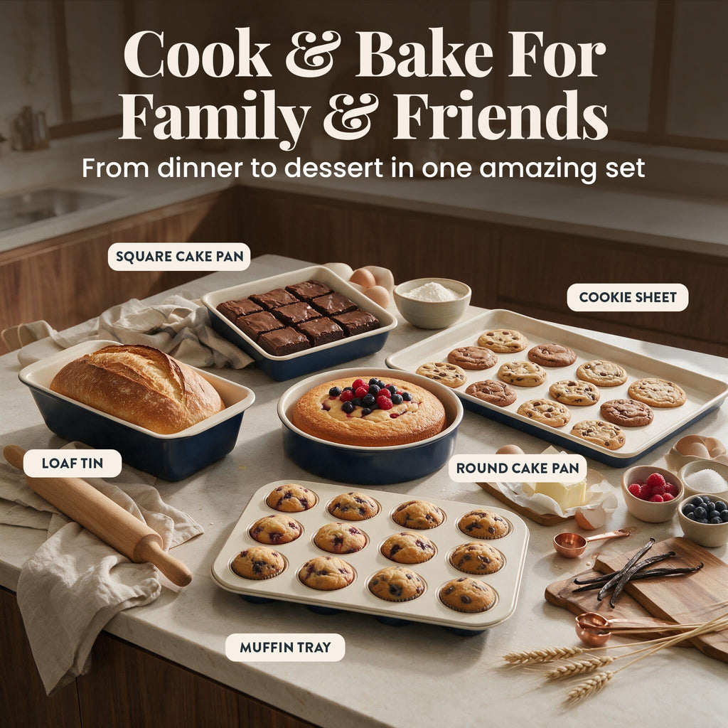 Gotham Steel Hammered 20 Pc Ceramic Cookware Set Nonstick, Induction Pots and Pans Set, Non Toxic Cookware Sets, Oven & Dishwasher Safe, Copper