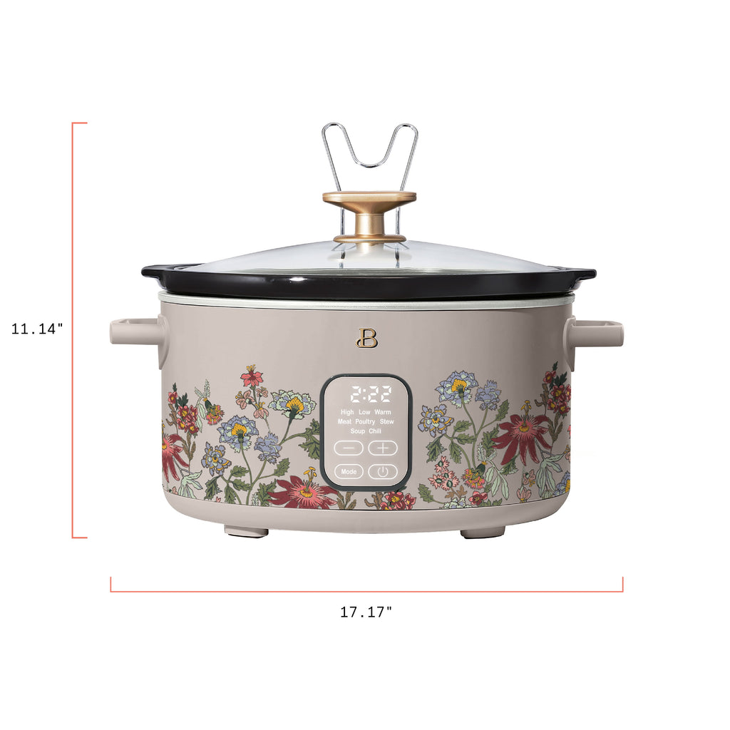 Beautiful 6 Qt Programmable Slow Cooker, Thyme Green by Drew Barrymore