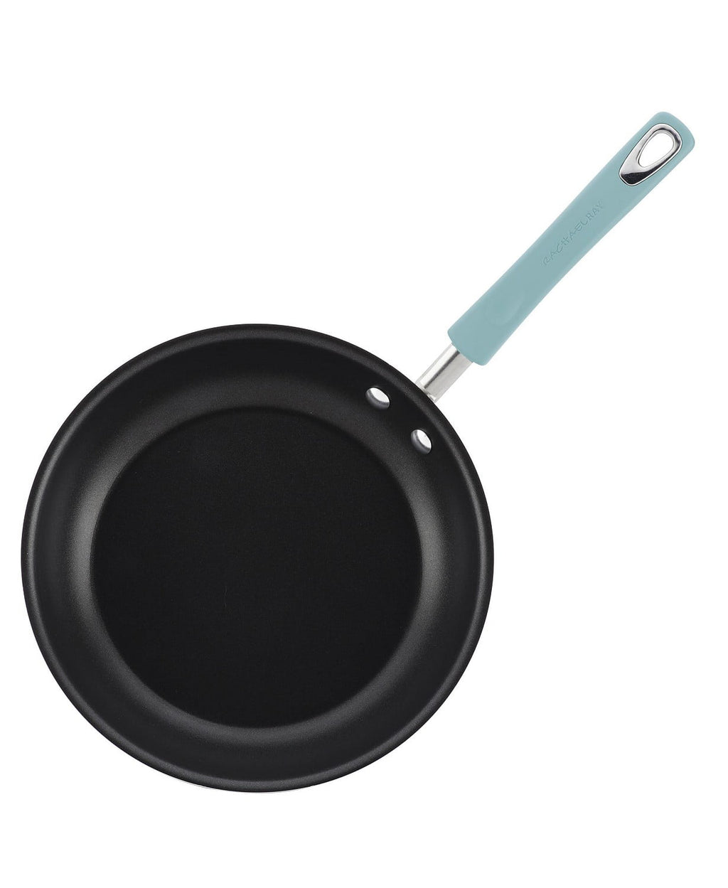 Rachael Ray Classic Brights Porcelain Aluminum Nonstick Cookware Pots and Pans Set, 14-Piece, Sky Blue