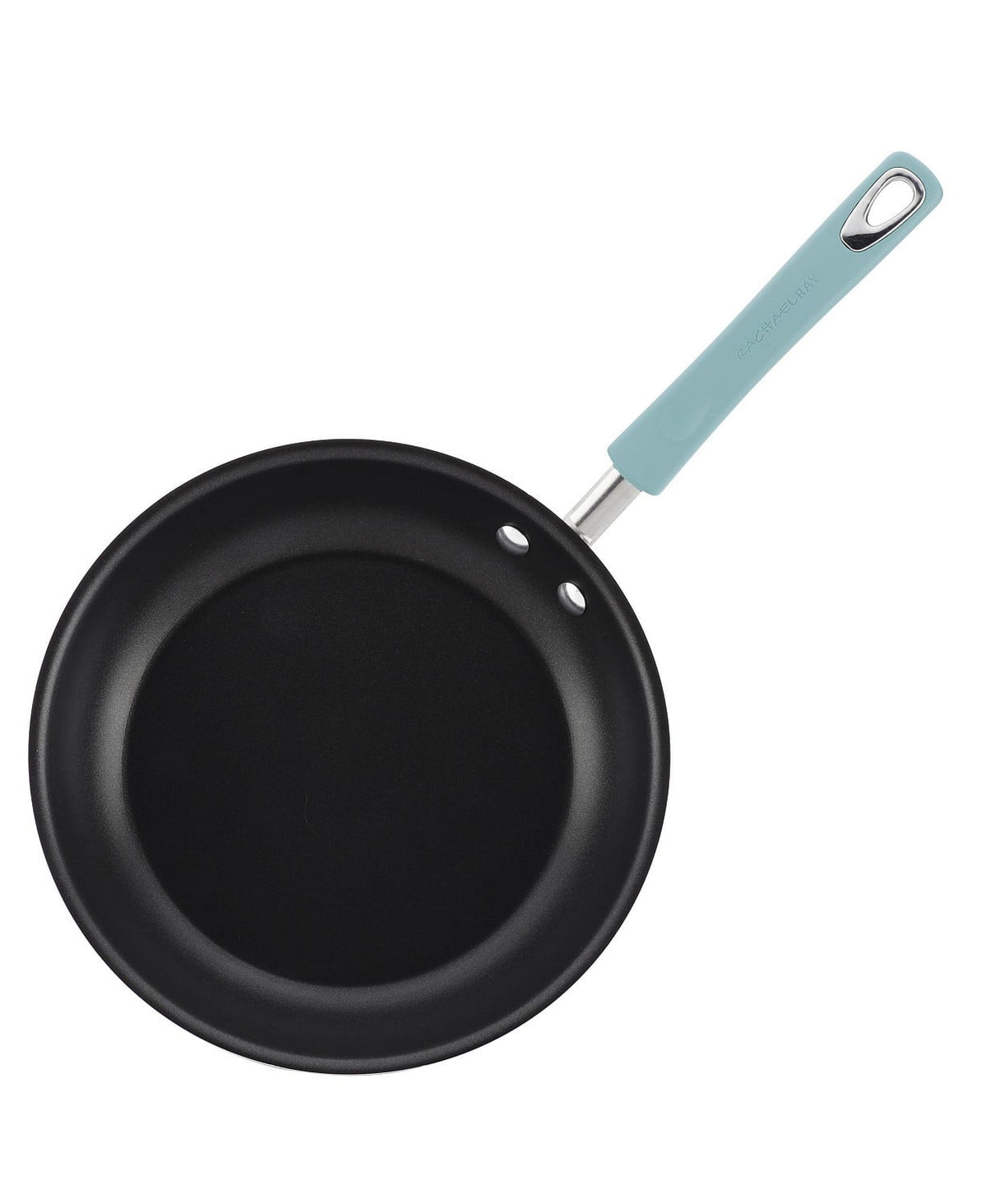 Rachael Ray Classic Brights Porcelain Aluminum Nonstick Cookware Pots and Pans Set, 14-Piece, Sky Blue