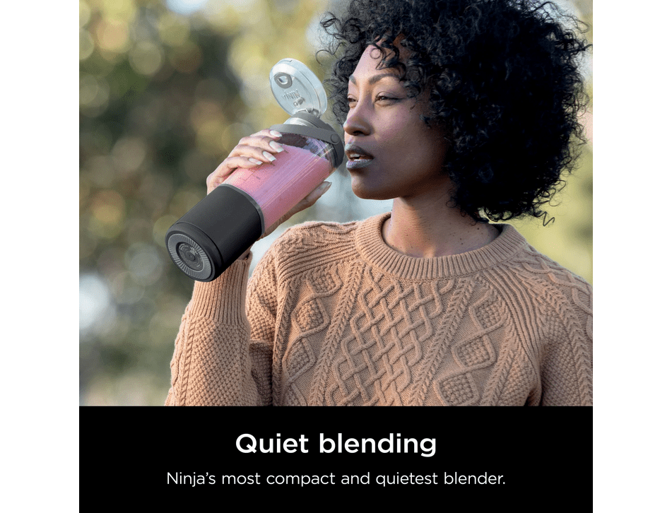Restored Ninja Blast 16 oz. Personal Portable Blender with Leak Proof Lid & Easy Sip Spout, Perfect for Smoothies, Black, BC100BK (Refurbished)