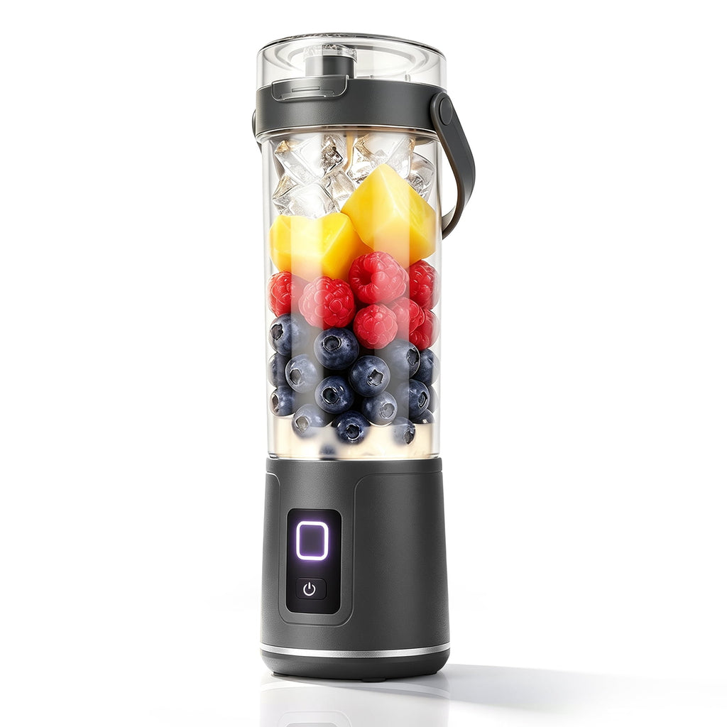 NUBILY Blast Portable Blender, Cordless, 20oz. Vessel, Personal Blender-for Shakes & Smoothies, BPA Free, Leakproof-Lid & Sip Spout, USB-C Rechargeable, Dishwasher Safe Parts, Grey