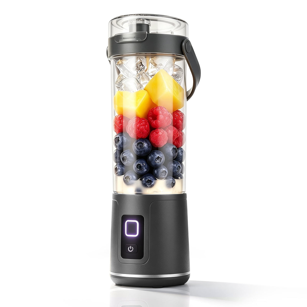 NUBILY Blast Portable Blender, Cordless, 20oz. Vessel, Personal Blender-for Shakes & Smoothies, BPA Free, Leakproof-Lid & Sip Spout, USB-C Rechargeable, Dishwasher Safe Parts, Grey