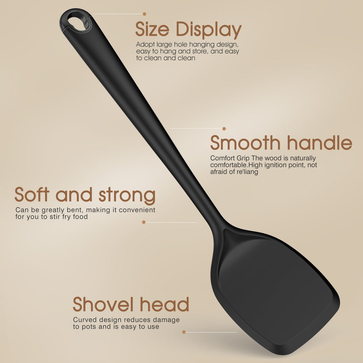 Silicone Kitchen Utensils Set, 600°F Heat Resistant Silicone Cooking Utensils, Spatula, Spoon, Whisk, Tongs, Kitchen Gadgets Tools Sets for Nonstick Cookware, Dishwasher Safe BPA Free (Black)