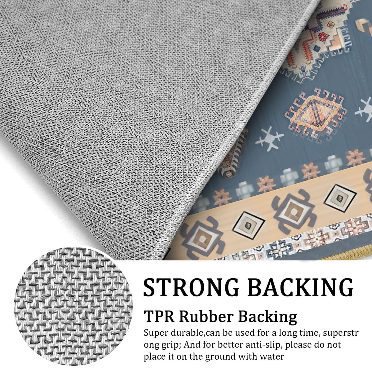 TECHVIDA Kitchen Rug Set 3 Piece,Non Slip Machine Washable Kitchen Mats, Farmhouse Hallway Doormat for Home Floor and Living Room,Gray