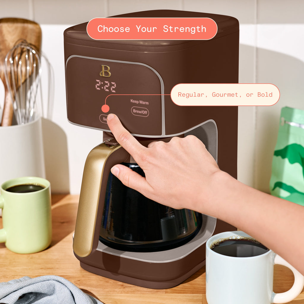 Beautiful 12 cup Programmable Coffee Maker, Thyme Green by Drew Barrymore