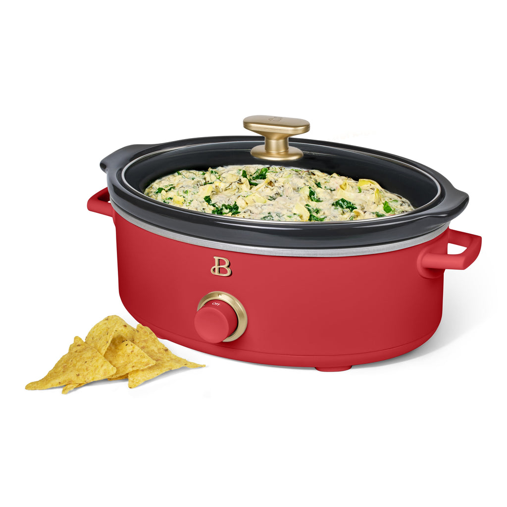 Beautiful 2.5 Qt Dip and Serve Manual Slow Cooker, Chocolate by Drew Barrymore