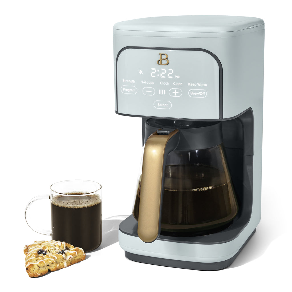 Beautiful 12 cup Programmable Coffee Maker, Thyme Green by Drew Barrymore