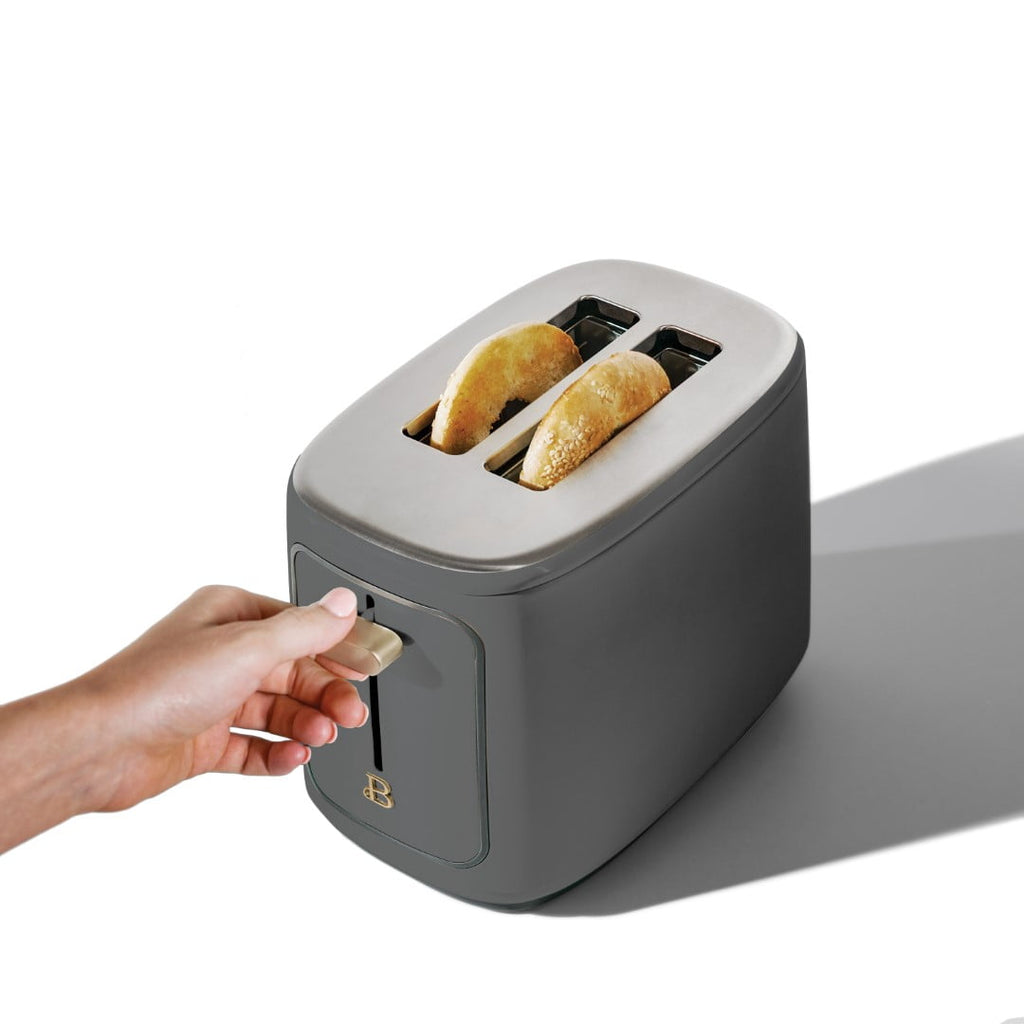 Beautiful 2 Slice Toaster with Touch-Activated Display, Thyme Green by Drew Barrymore
