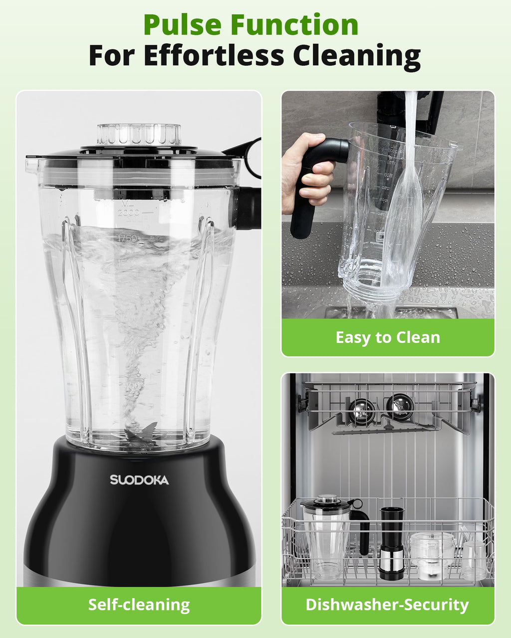 Suodoka Countertop Blender Food Processor Combo, 4 in 1 Kitchen Electric Blender/Grinder/Chopper,New